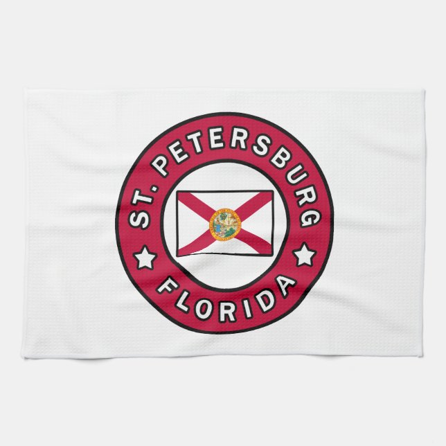 St. Petersburg Florida Geschirrtuch (Horizontal)