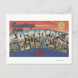St. Petersburg, Florida - Große Briefmarkenszenen  Postkarte