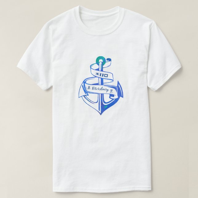 St Petersburg Florida Kedge Anchor T-Shirt (Design vorne)