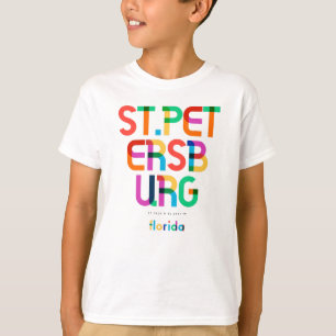 St. Petersburg Florida Mitte Jahrhundert, Pop Art, T-Shirt