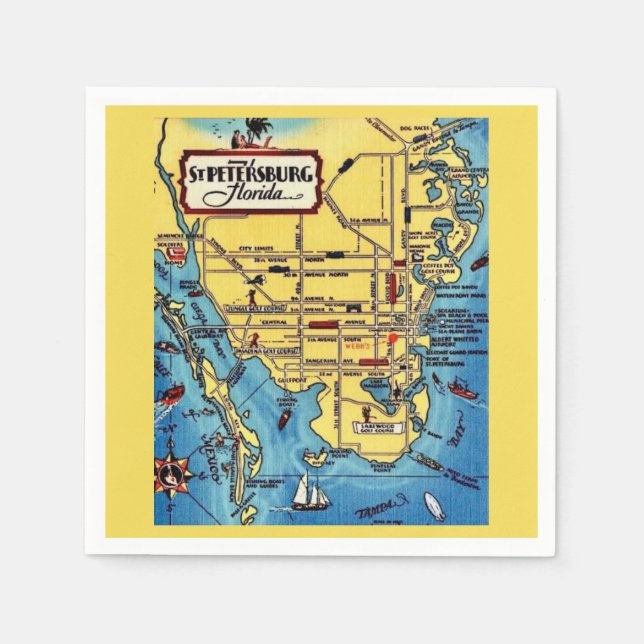 St. Petersburg Florida Napkins Serviette (Vorderseite)