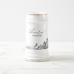 St. Petersburg Florida Personalisiertes Geschenk Bierglas