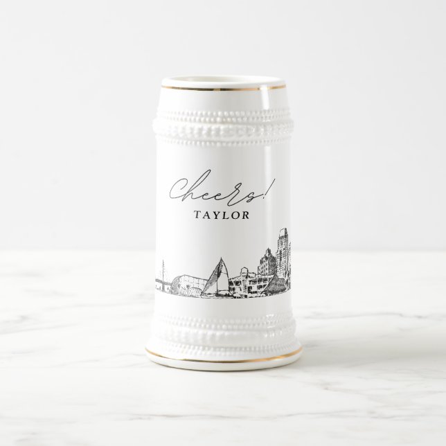 St. Petersburg Florida Personalisiertes Geschenk Bierglas (Mittel)