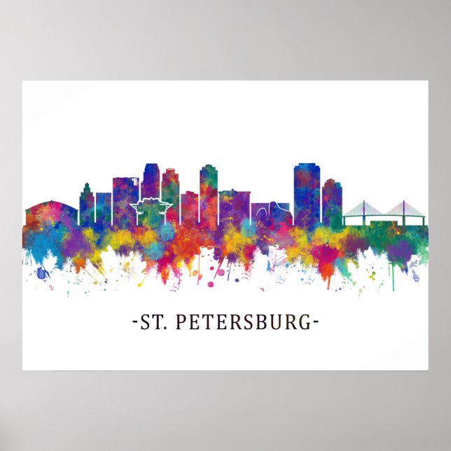 St. Petersburg Florida Skyline Poster (Vorne)