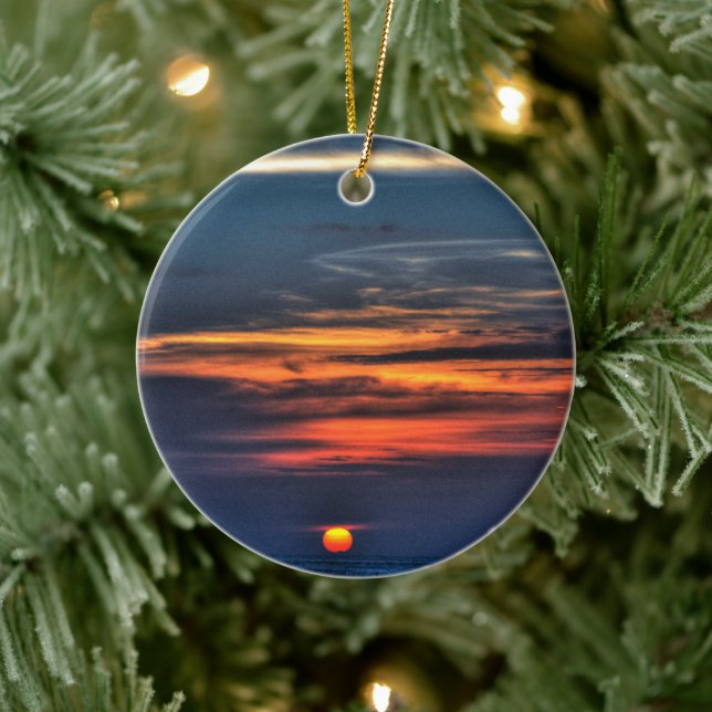St. Petersburg Florida Sunset Keramik Ornament (Baum)