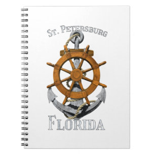 St. Petersburg Florida Vacation Nautical Anchor Sa Notizblock