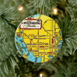 St. Petersburg Florida Vintage Keramik Ornament