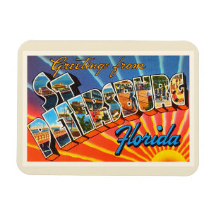 St Petersburg Florida Vintage Reise-Andenken Magnet