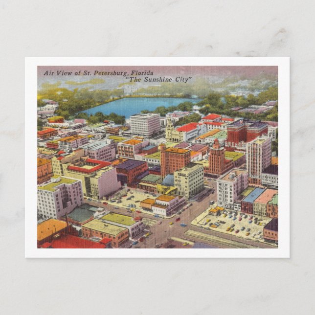 St. Petersburg Florida Vintage Sicht Postkarte (Vorderseite)