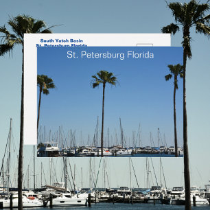 St. Petersburg Florida Yachthafen Fotografie Postkarte