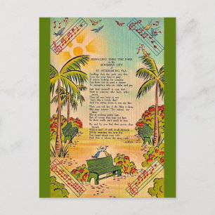 St. Petersburg-Gedicht-Postkarte Postkarte