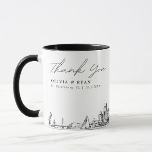 St. Petersburg Hochzeit Minimal Custom Coffee Tass Tasse