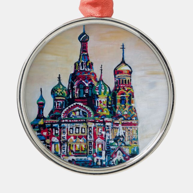 St Petersburg I Silbernes Ornament (Vorne)