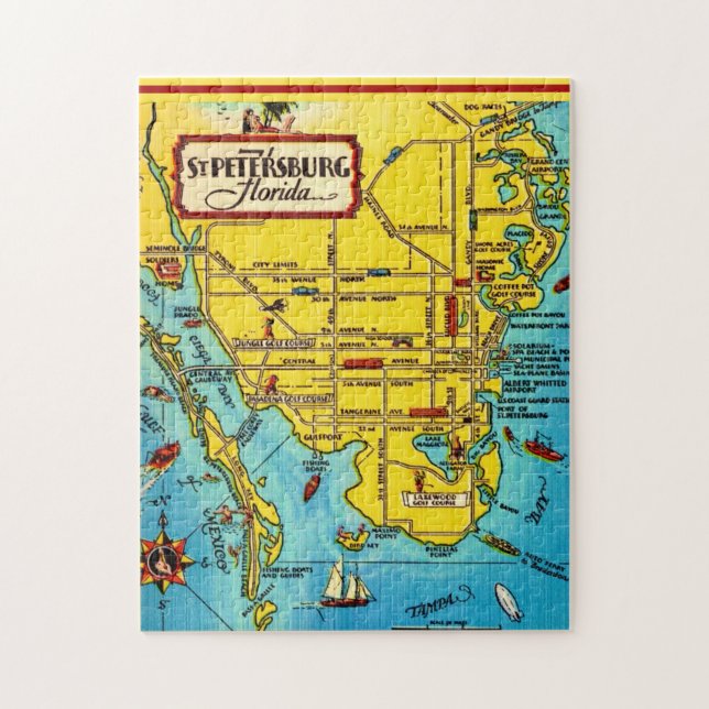 St. Petersburg  Map 11x14 Puzzle (Vertikal)