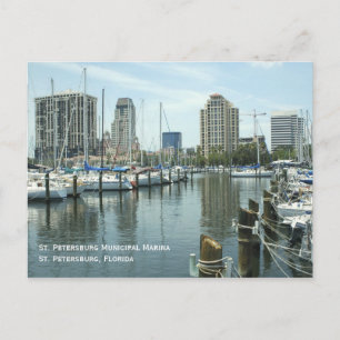 St. Petersburg Marina Postcard Postkarte