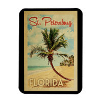 St. Petersburg Palm Tree Vintage Travel