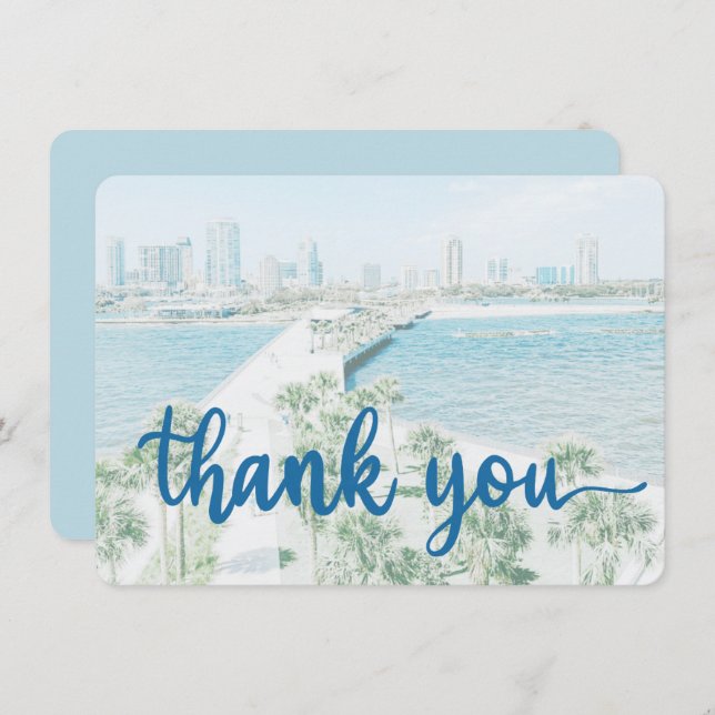 St. Petersburg Pier Vielen Dank Karten (Vorne/Hinten)