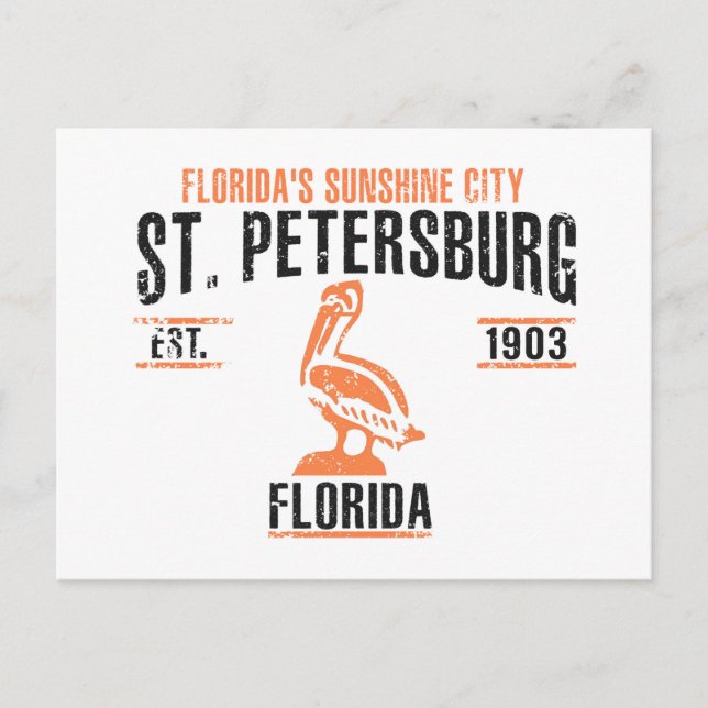 St. Petersburg Postkarte (Vorderseite)