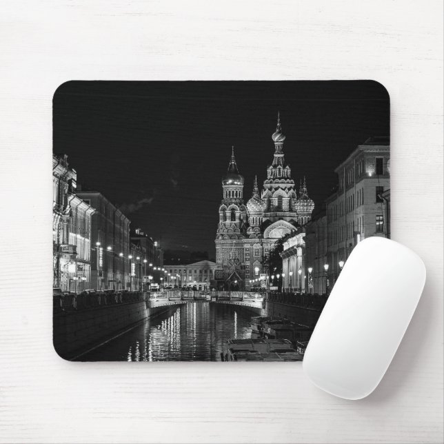 St. Petersburg Russland Schwarz-Weiß-Mousepad Mousepad (Mit Mouse)