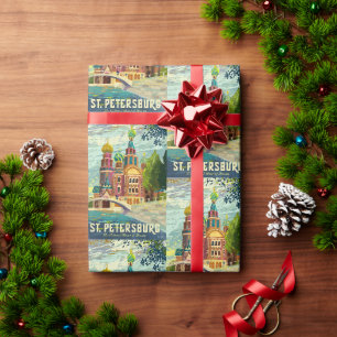 St Petersburg Russland Vintage Geschenkpapier