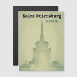 St. Petersburg Russland Vintage-Reiseprint Magnetkarte