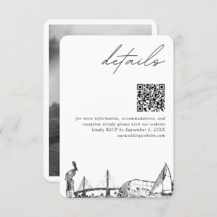 St. Petersburg Wedding Modern Details QR Code Begleitkarte