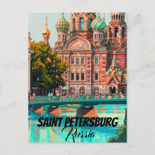 St. Petersburger Plakat Russland Reise Druck Vinta Postkarte