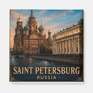 🌍 St. Petersburgs Reiseandenken für Reisende Magnet