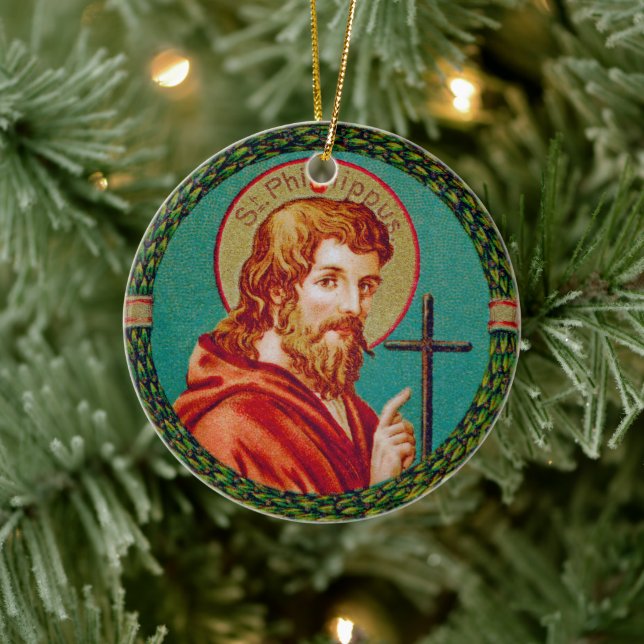 St. Philip der Apostel (JMAS 10) Keramik Ornament (Baum)