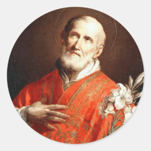 St. Philip Neri Lily Runder Aufkleber