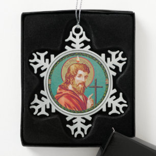 St. Philippus des Apostels (JMAS 10) Schneeflocken Zinn-Ornament