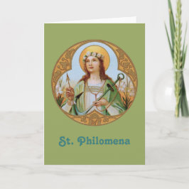 St. Philomena (BK 005) Blank Greeting Card Karte