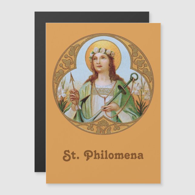 St Philomena (BK 05) 5"x7" Magnetkarte (Vorne/Hinten)