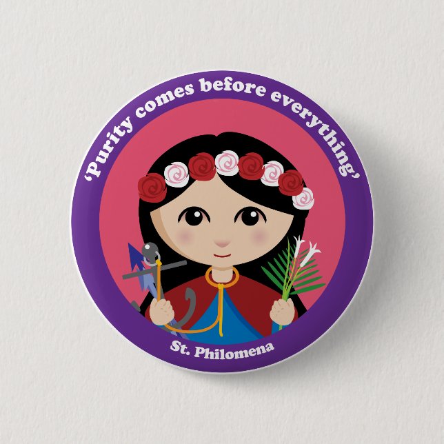 St. Philomena Button (Vorderseite)
