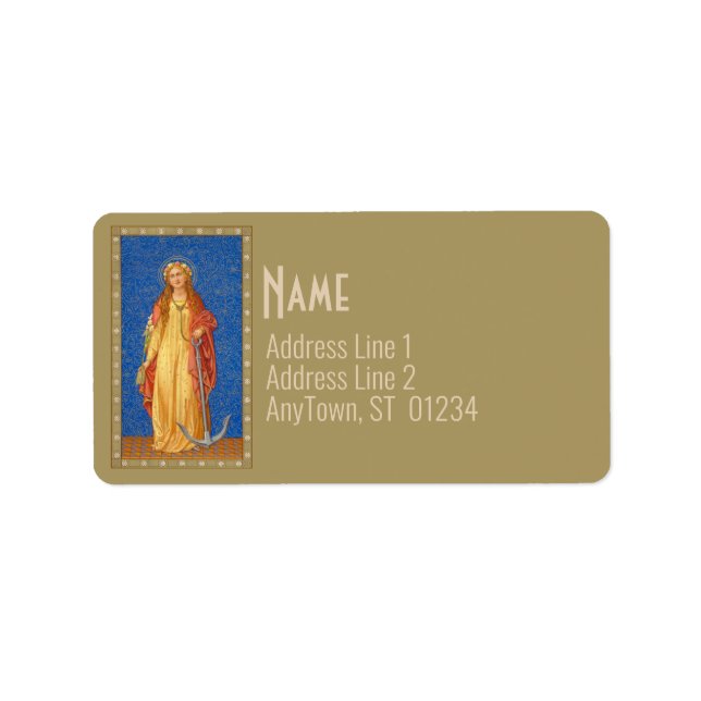 St. Philomena mit Anchor (SNV 051) Adressaufkleber (Vorne)