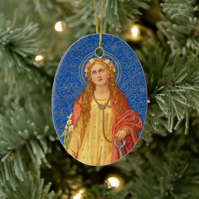St. Philomena mit Anchor (SNV 051) Keramik Ornament (Baum)