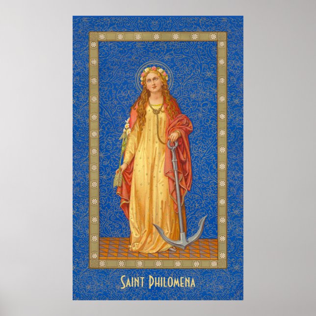 St. Philomena mit Anchor (SNV 051) Poster (Vorne)