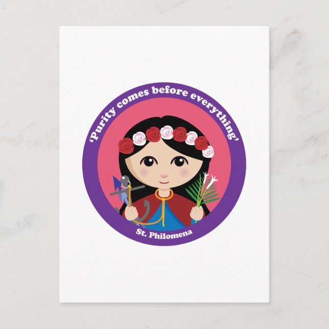 St. Philomena Postkarte (Vorderseite)