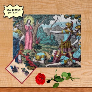 St. Philomena wird mit den Pfeilen geschossen Puzzle