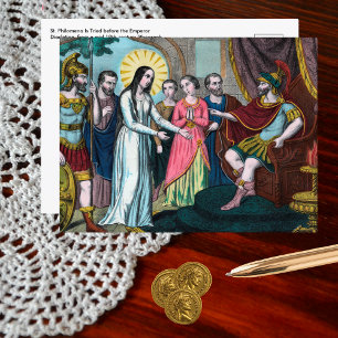 St. Philomena wird vor Kaiser Diokletian angeklagt Postkarte