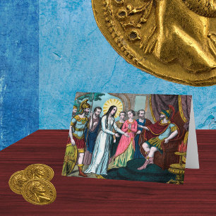 St. Philomena wird vor Kaiser Diokletian getestet Karte