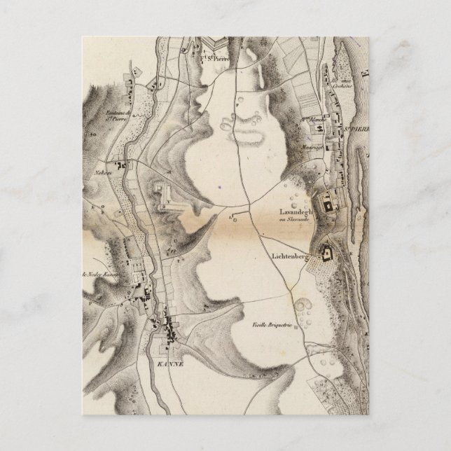St Pierre Plateau Atlas Karte (Vorderseite)