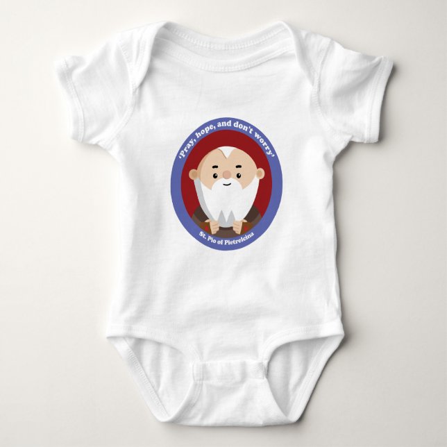 St. Pio von Pietrelcina Baby Strampler (Vorderseite)