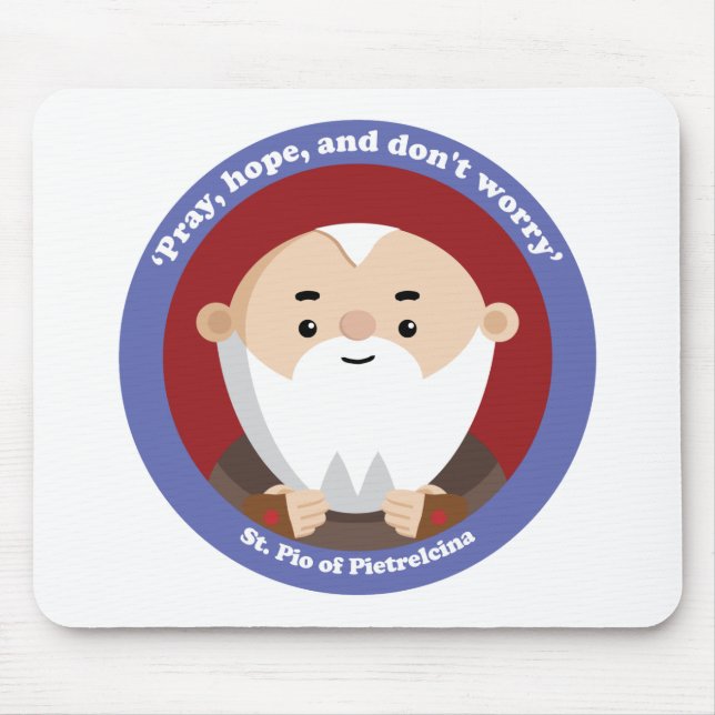 St. Pio von Pietrelcina Mousepad (Vorne)