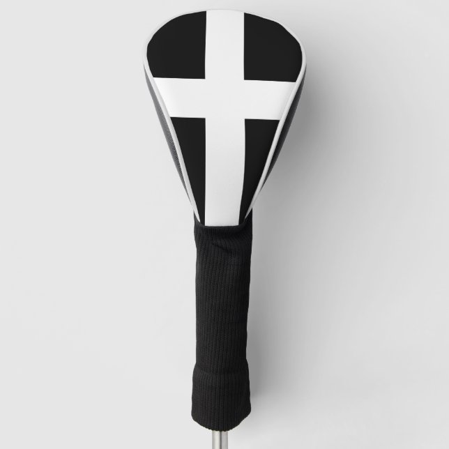 St. Piran-Flagge / Flagge von Cornwall Golf Headcover (Vorderseite)