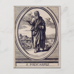 St. Polycarp Smyrna Martyr und Kirchenvater Postkarte