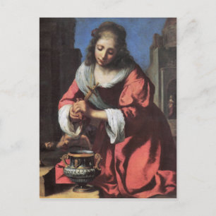 St. Praxedis von Johannes Vermeer Postkarte