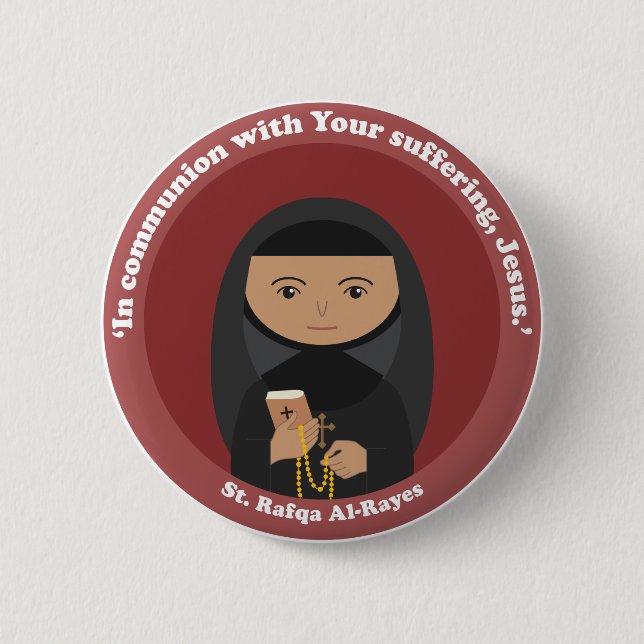 St. Rafqa Al-Rayes Button (Vorderseite)