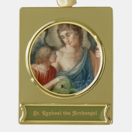 St. Raphael der Erzengel (M 012) Banner-Ornament Gold