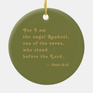 St. Raphael der Erzengel (M 012) Keramik Ornament